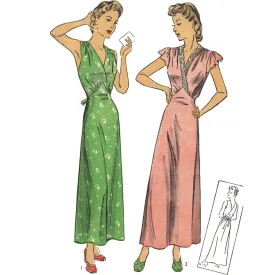 1940's Sewing Pattern; Elegant Nightgown - Bust 40” (102cm)