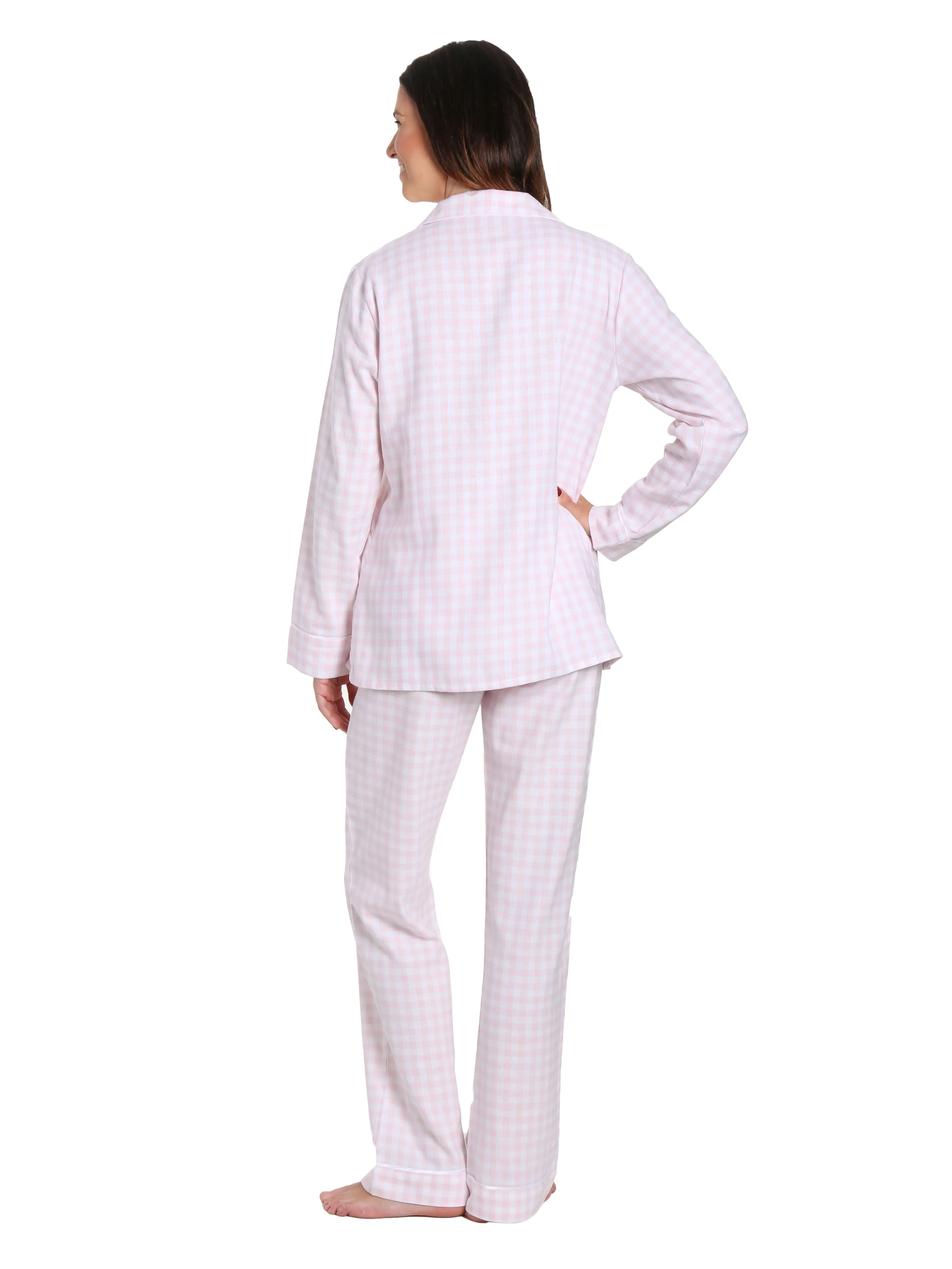 2Pc Lightweight Flannel Womens Pajama Sets