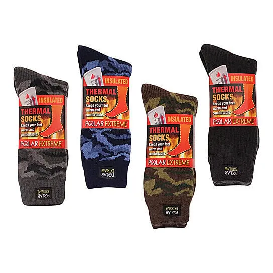 3-Pairs: Men's Insulated Thermal Soft Winter Warm Crew Socks