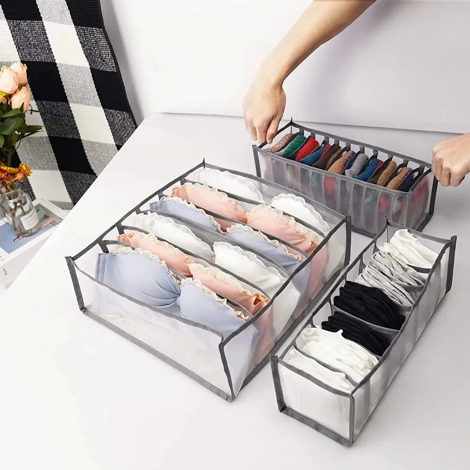 3pcs Undergarments Organizer