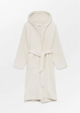 AIAYU DOMUS - Hooded Bathrobe Terry - Pure Ecru