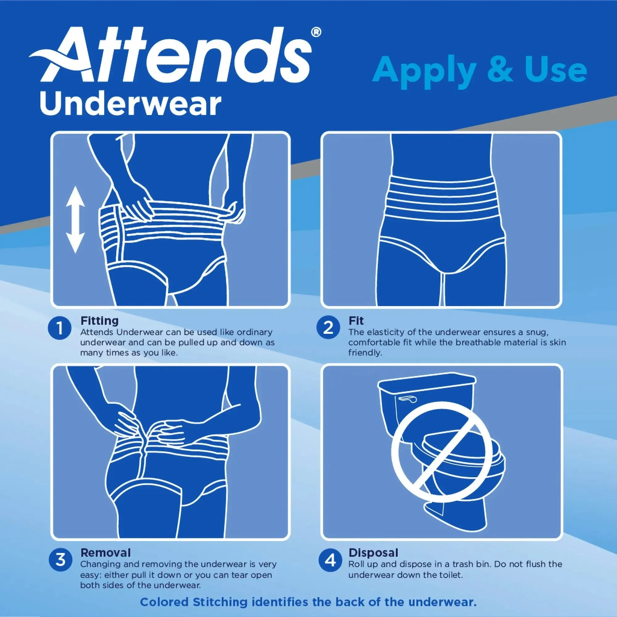 Attends® Advanced Underwear, Large