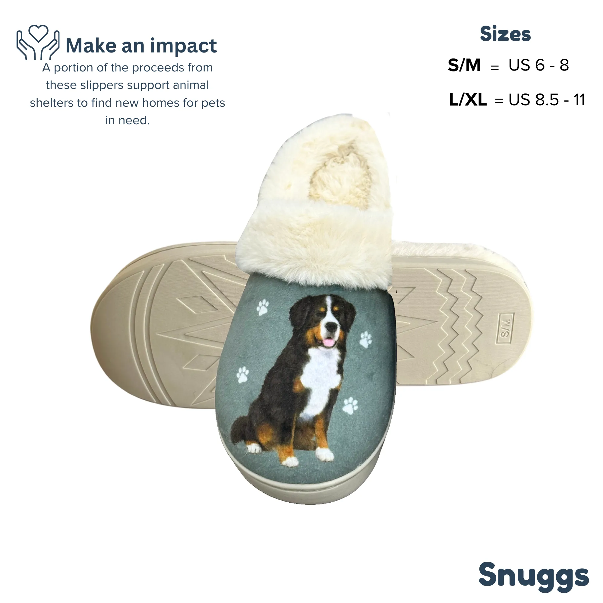 Bernese Mt. Dog Snuggs Slipper