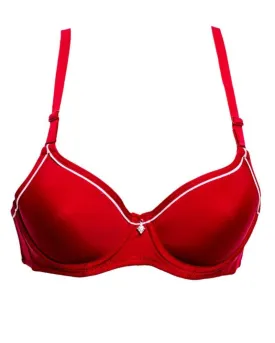 Best For Bridals Bra Collection SH3002 Red - Single Padded,Under Wired Bra - By Sister Hood