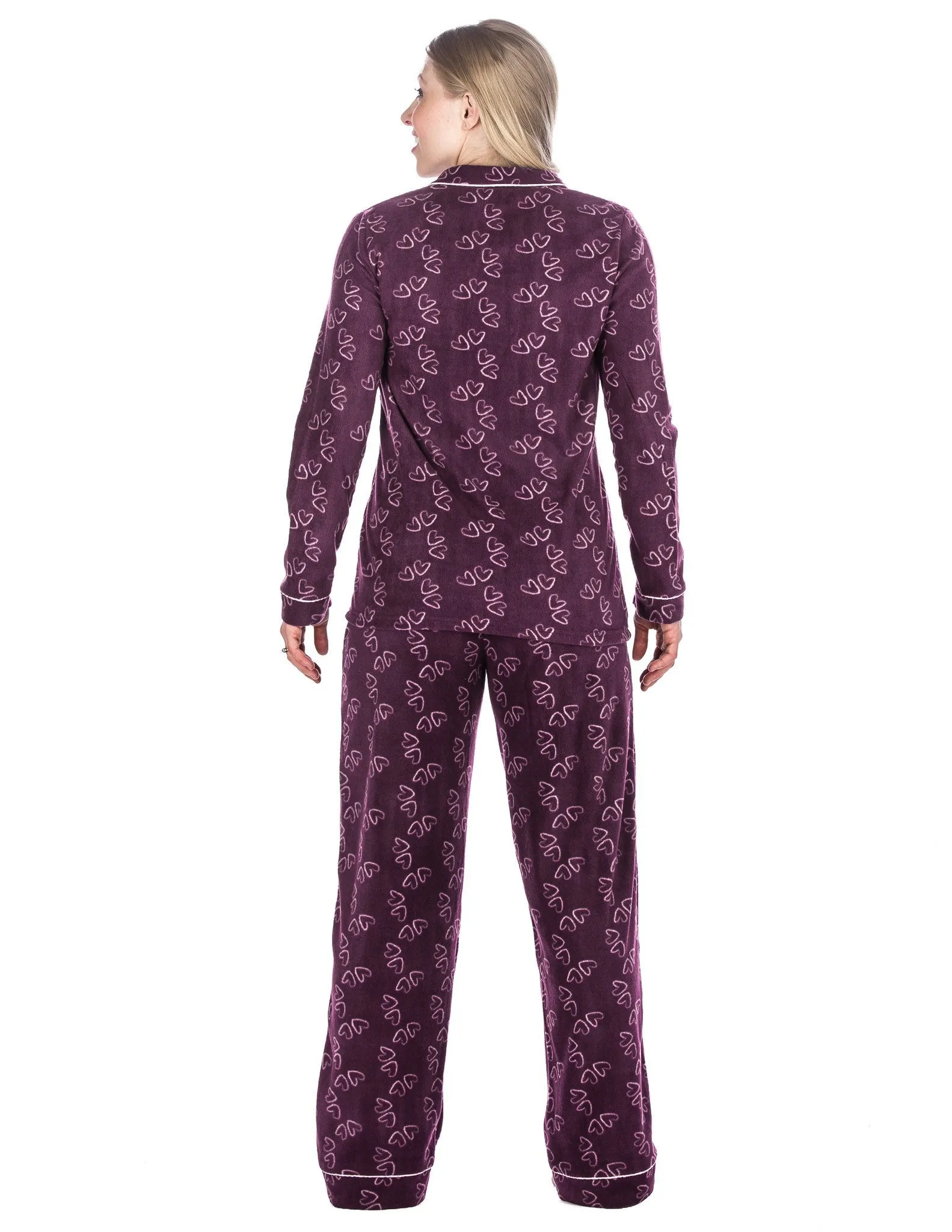 Box Packaged Women's Microfleece Pajama Sleepwear Set