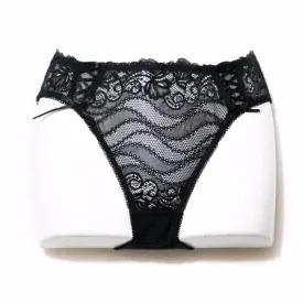 Bridal Black Lace Net Pantie