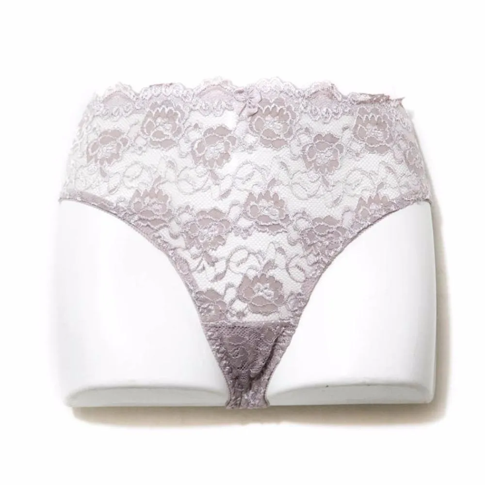 Bridal Grey Net Lace Cotton Panty