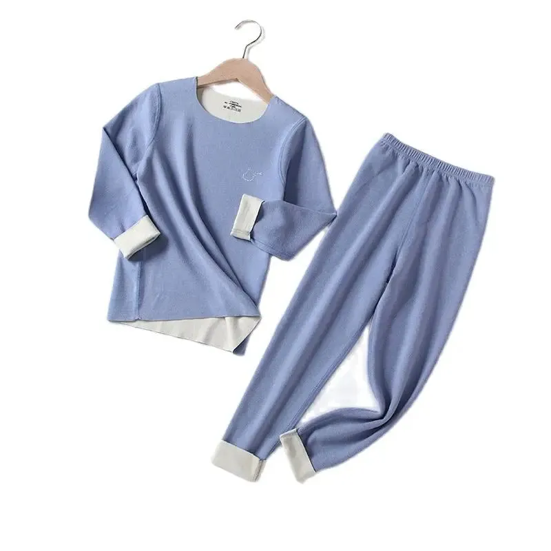 Children's Thermal Underwear Set Autumn Winter Thick Boy And Girls Traceless New Baby Autumn Clothes Warm Soft Sleep Wear 2-14Y