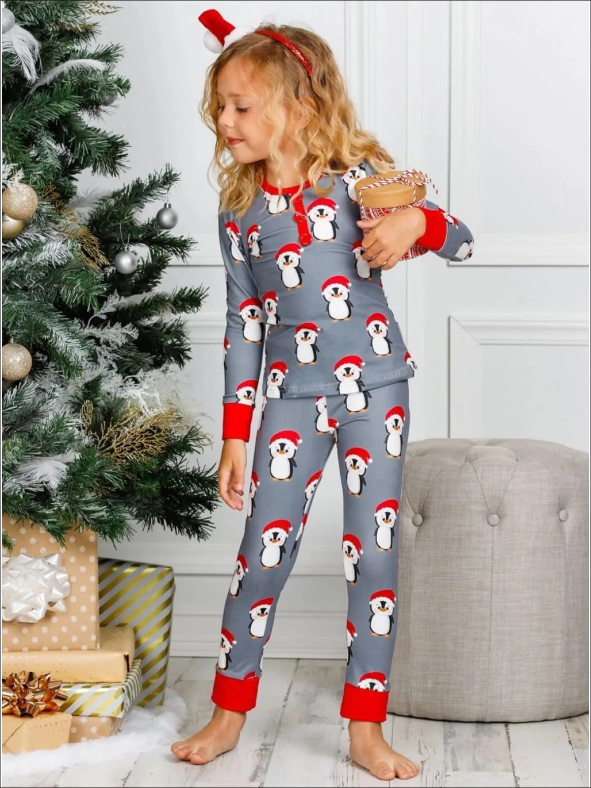 Christmas Penguin Pajama Set