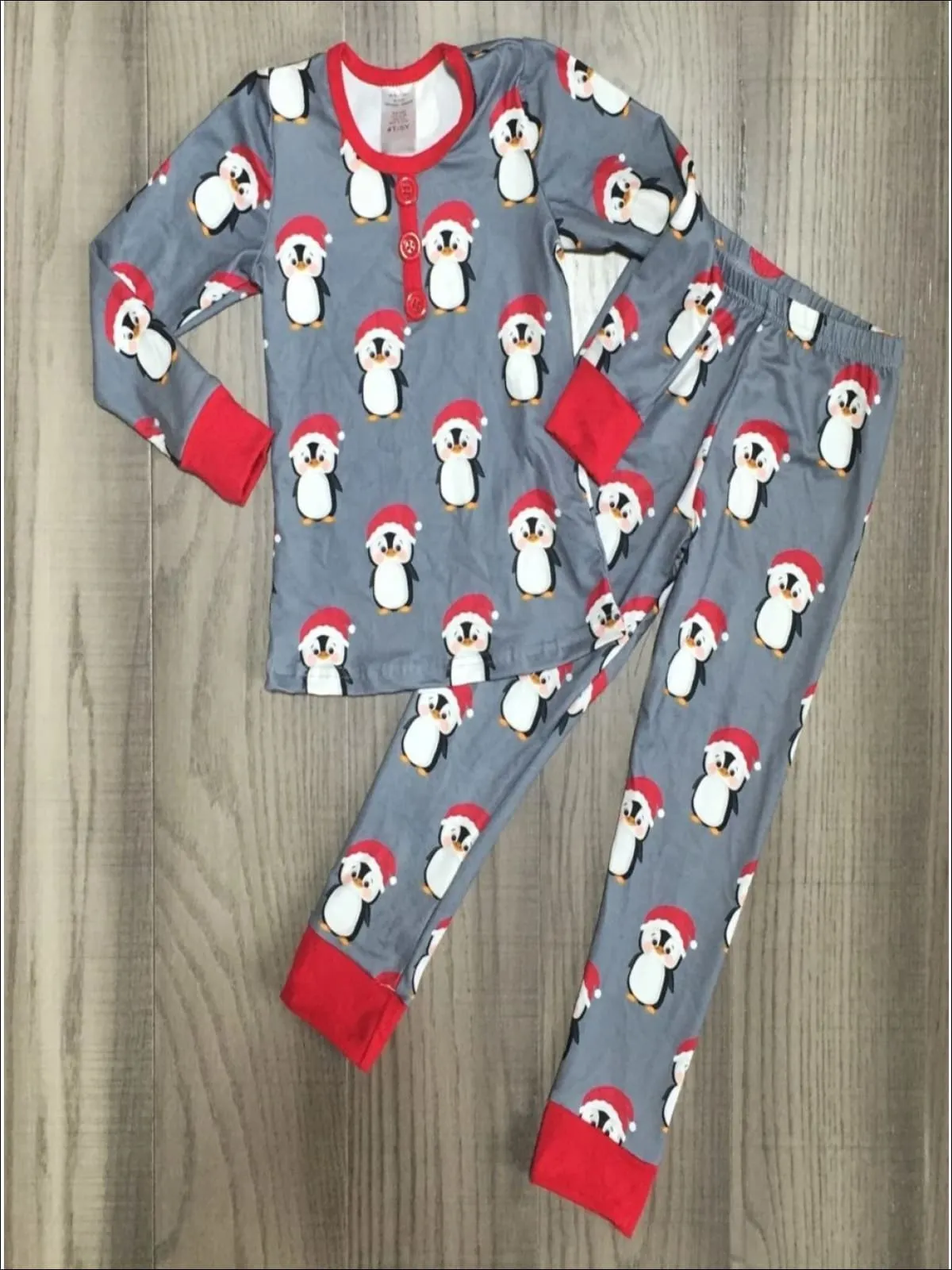 Christmas Penguin Pajama Set