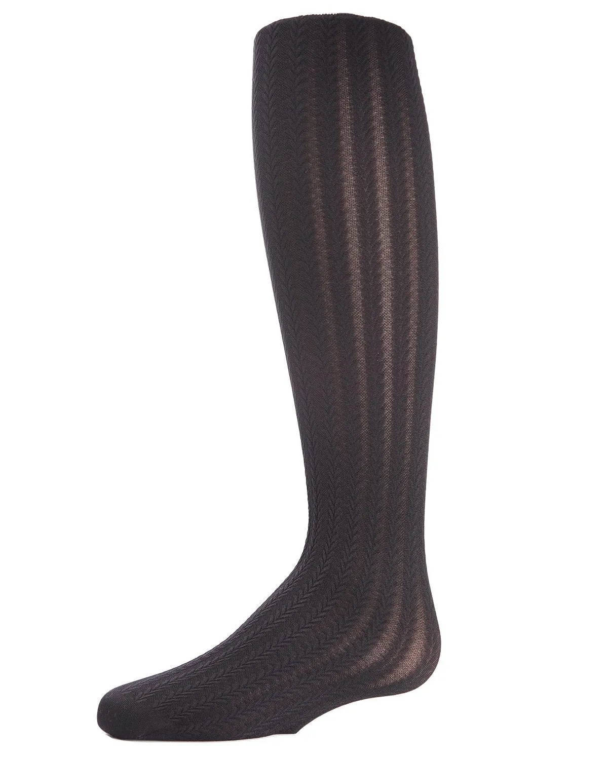 Classic Braid Pattern Girls Slightly Sheer Tights