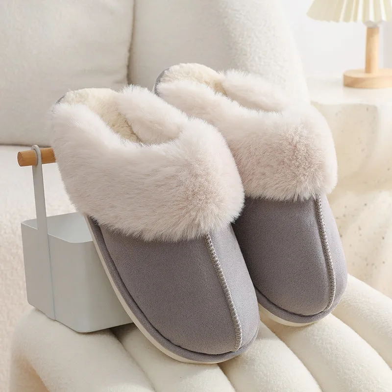 Coziest Cloud Haven: Fuzzy Warm Slippers