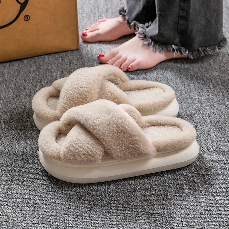 CozyTwist: Criss Cross Cloud Slippers