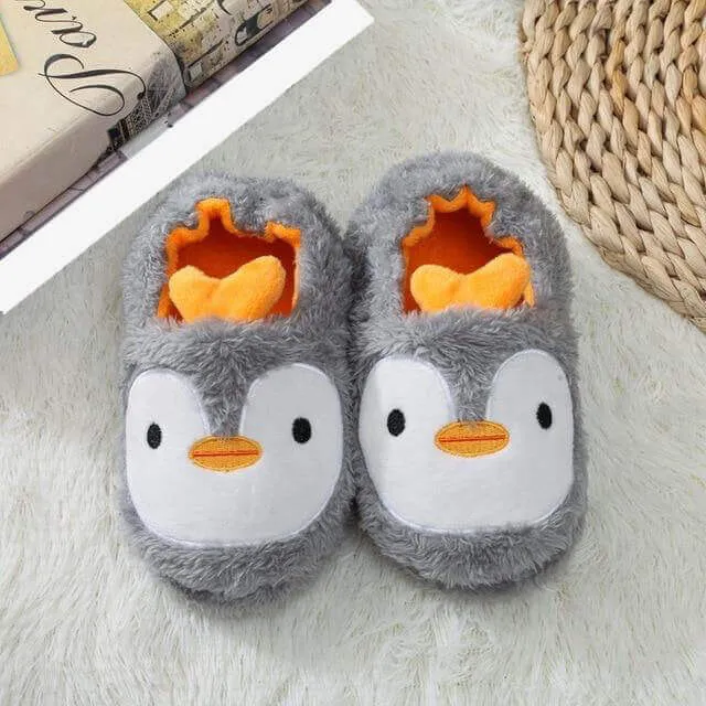 Cute Penguin Kids Slippers Comfortable Cotton Shoes