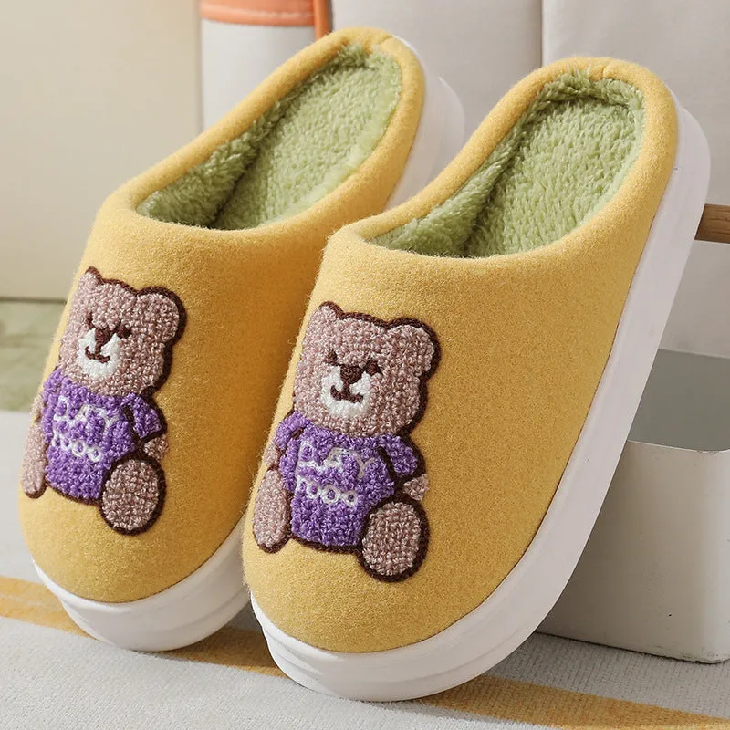 Cute Teddy bear Slippers | Warm Indoor Slippers