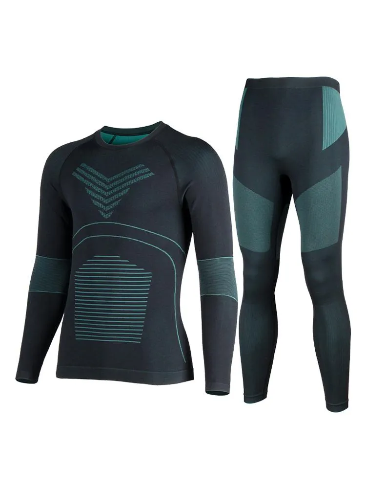 Dark green underwear men's ski equipment quick-drying wicking function underwear set