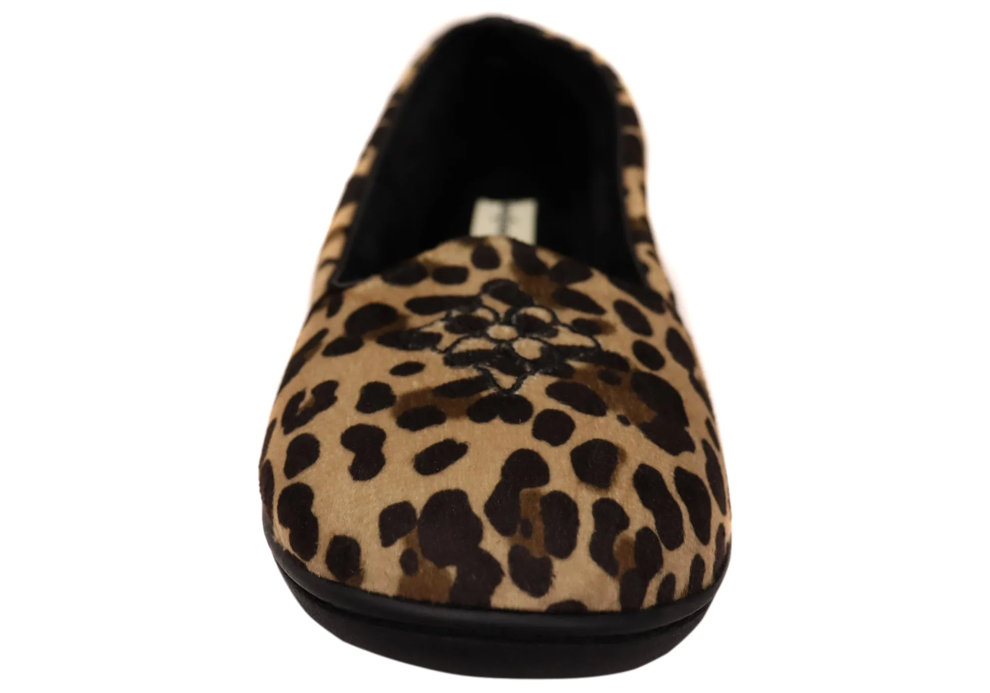 Dearfoams Womens Rebecca Microfiber Velour Wide Width Slippers