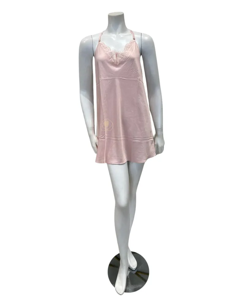 Flora by Flora Nikrooz Kit Matte Pink Chemise & Kimono Set