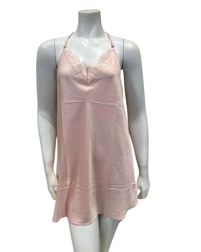 Flora by Flora Nikrooz Kit Matte Pink Chemise & Kimono Set