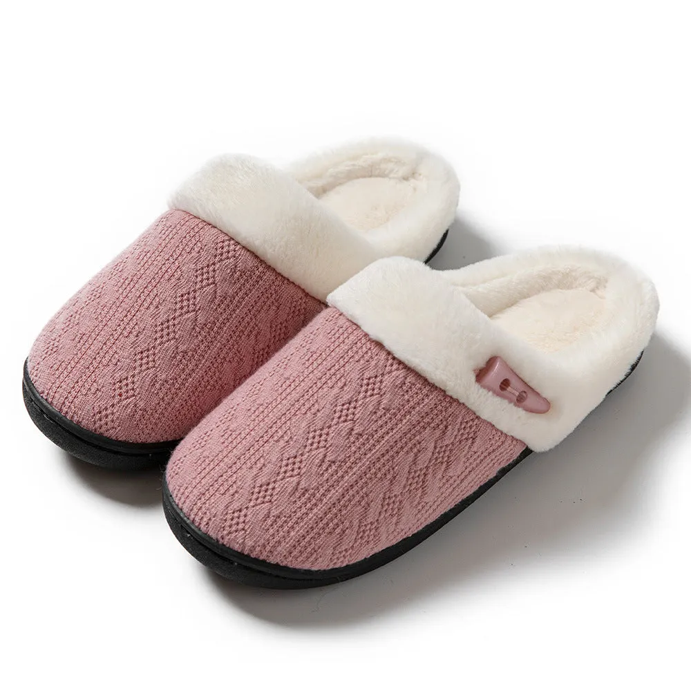 FluffKnit Cozy Plush Slippers | Fluffy Indoor Slippers