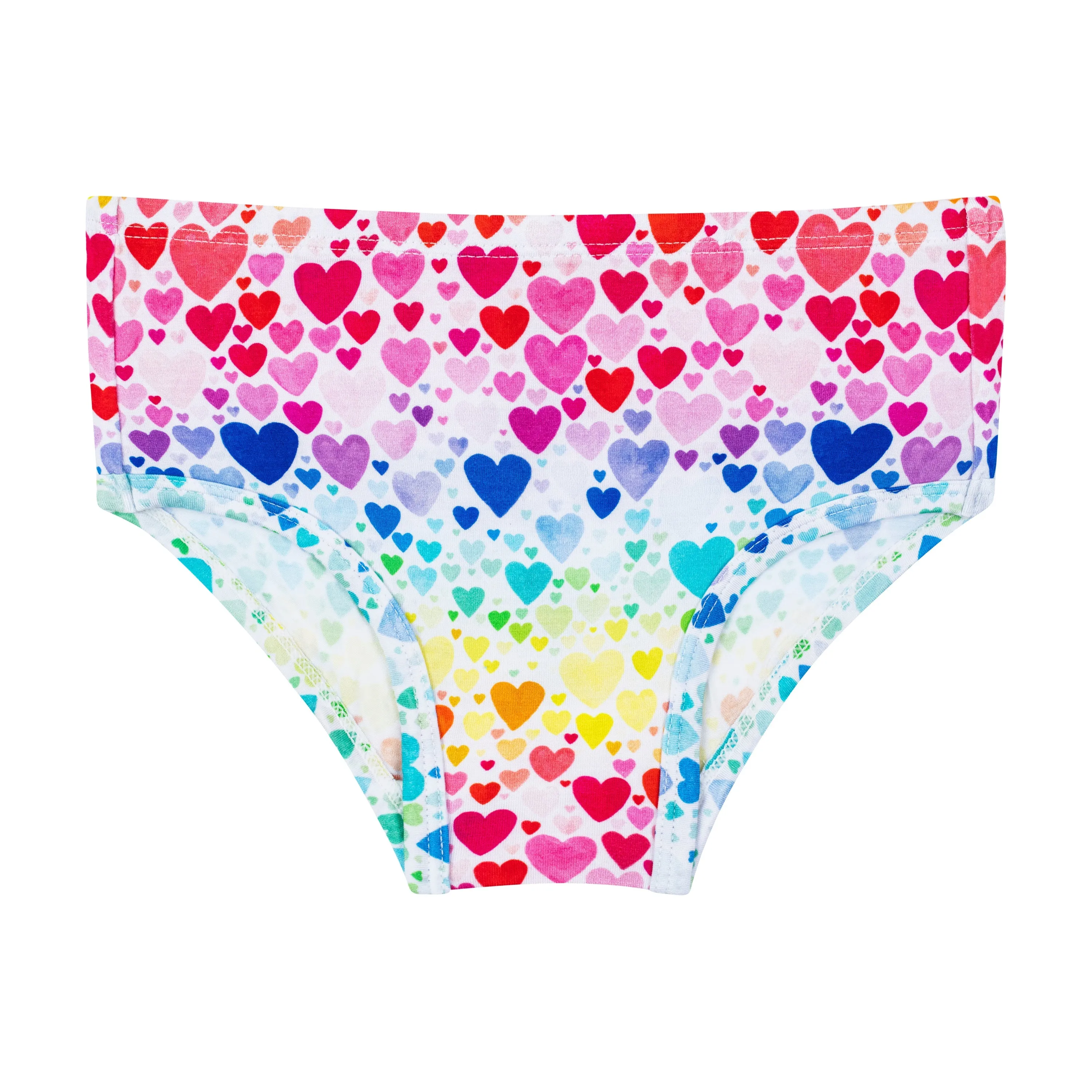 Girls Panties - Rainbow Hearts New