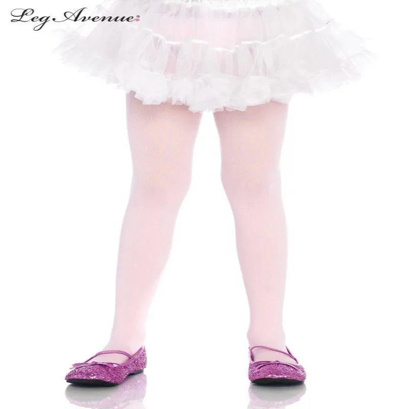 Girls Pink Opaque Tights - Size 11-13