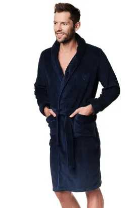 Henderson navy blue bathrobe