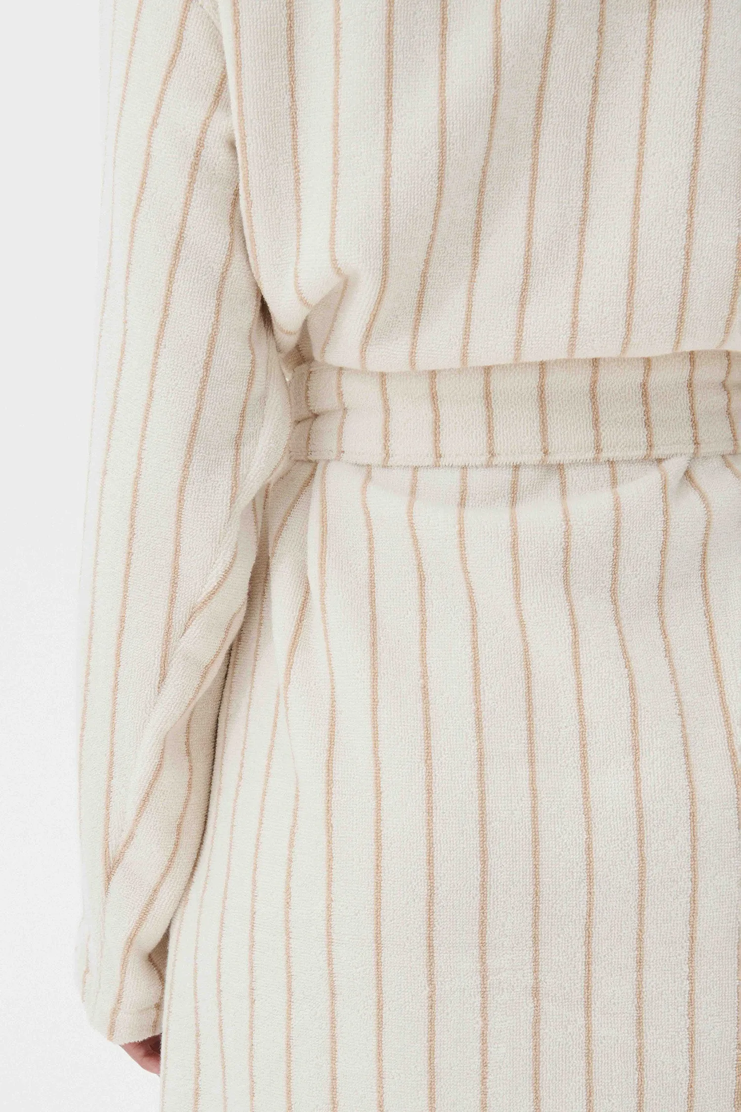 Hooded Bathrobe Sienna Stripe