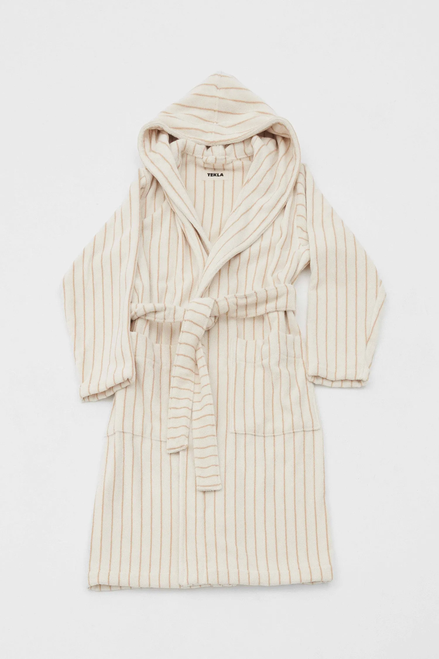 Hooded Bathrobe Sienna Stripe