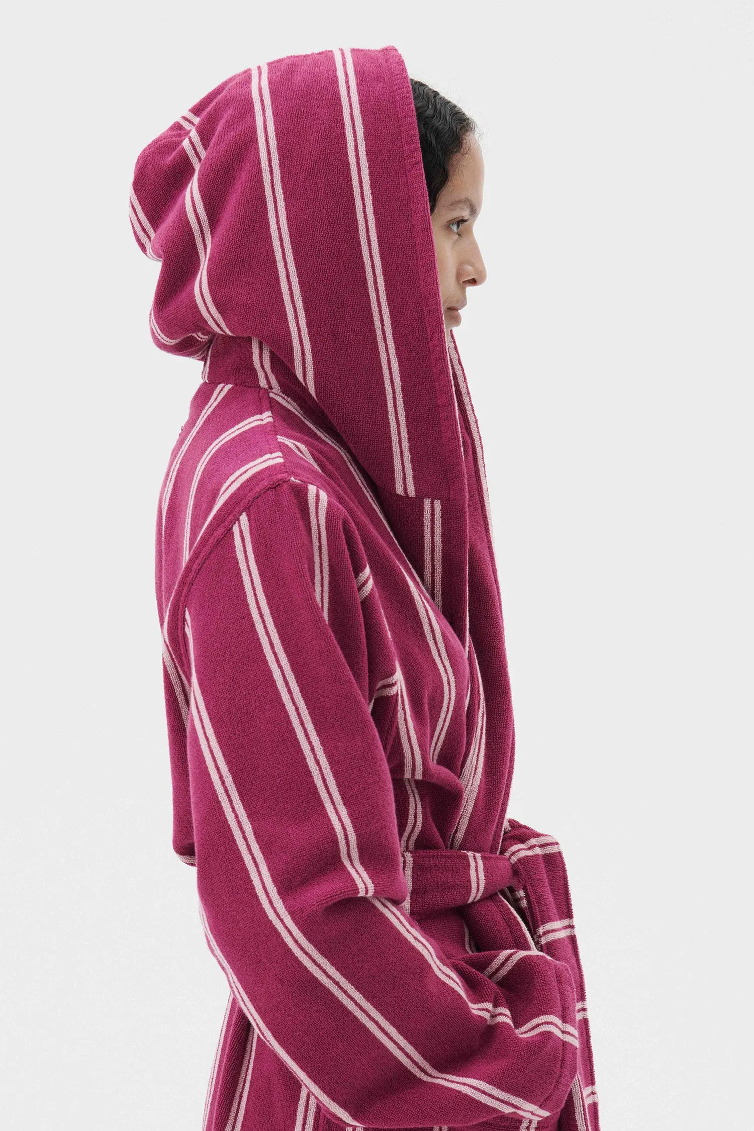 Hooded Bathrobe Venice Stripe