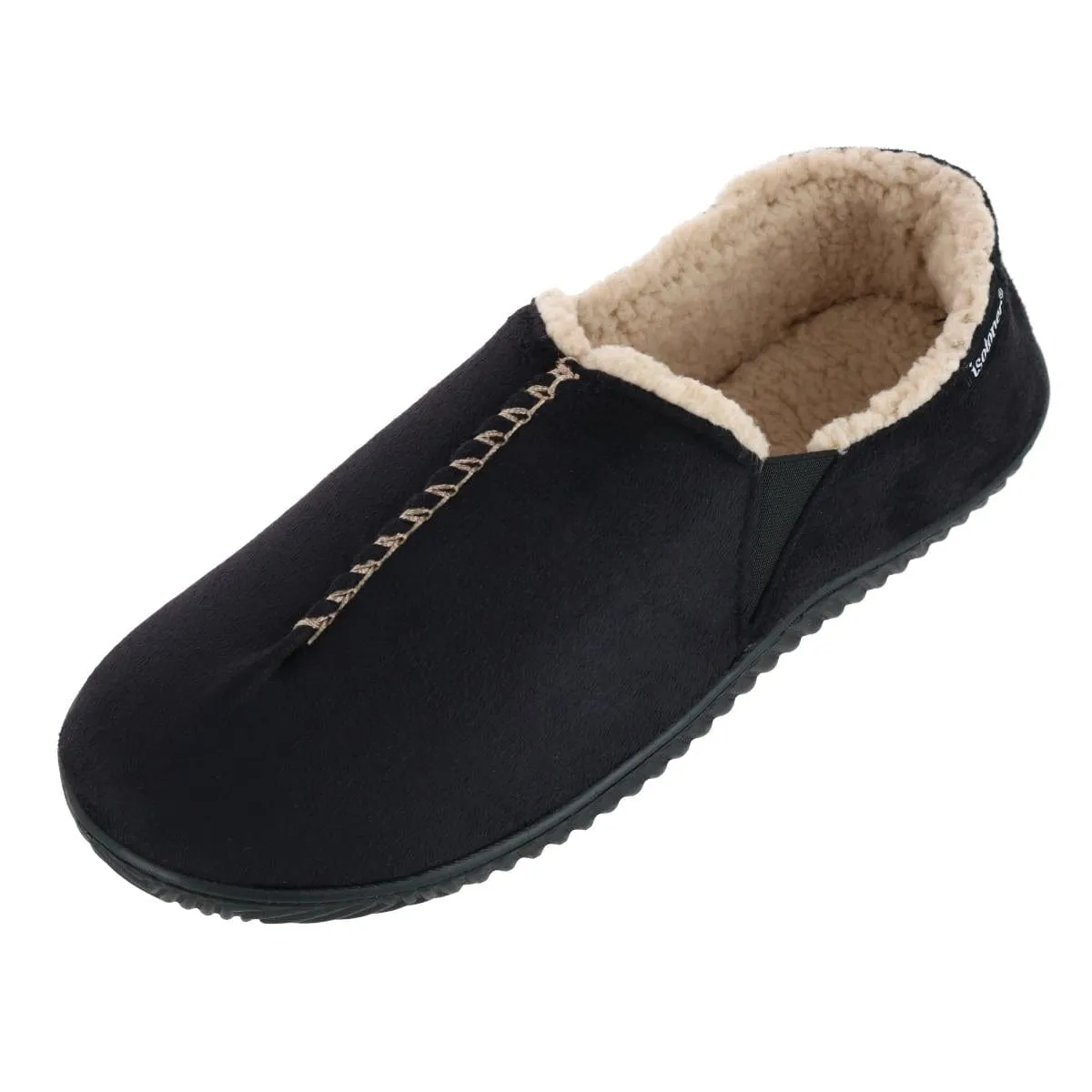 Isotoner Men's Recycled Microsuede Liam Closed Back Slipper