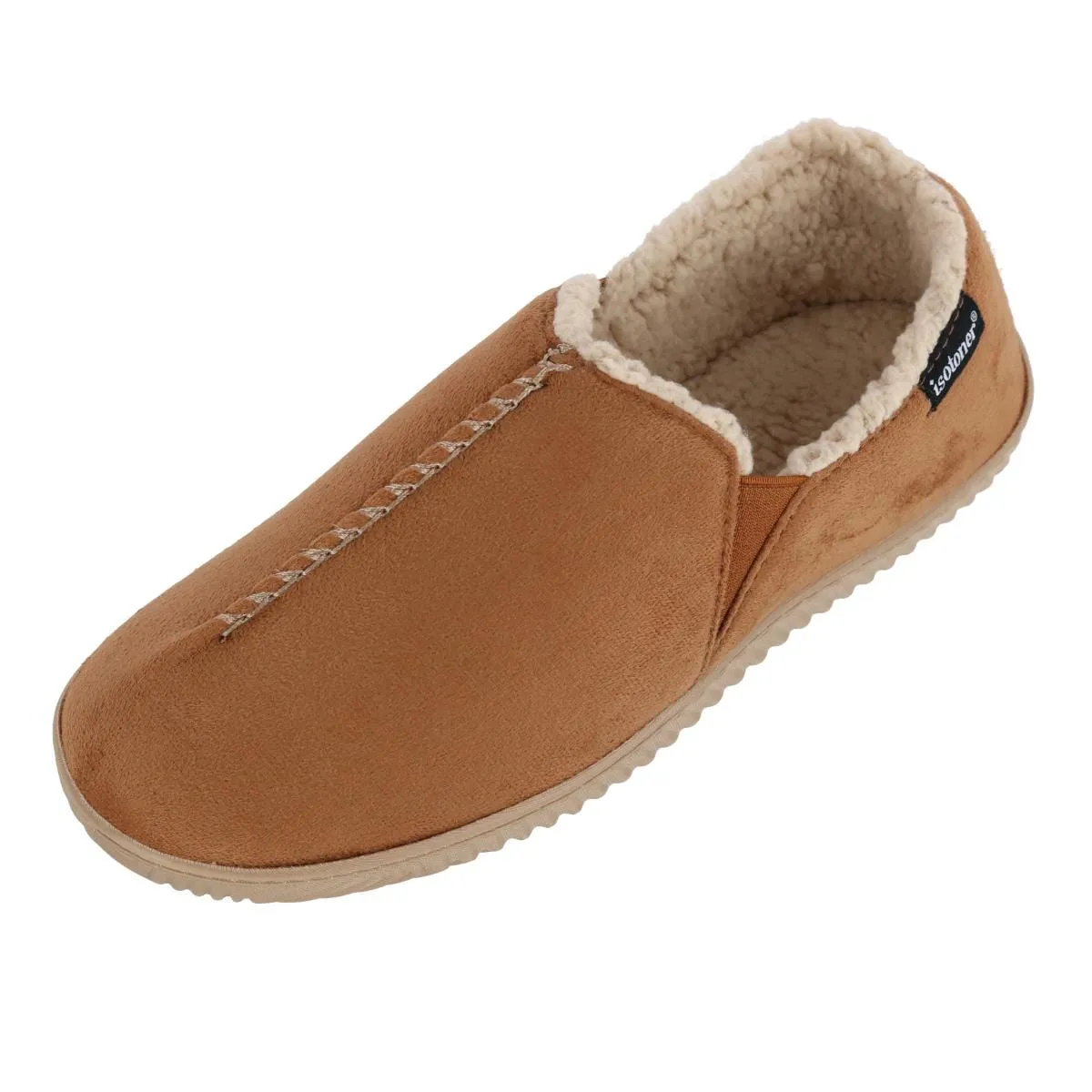 Isotoner Men's Recycled Microsuede Liam Closed Back Slipper