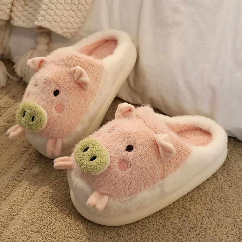 Kawaii Cloudy Pig Plush Slippers