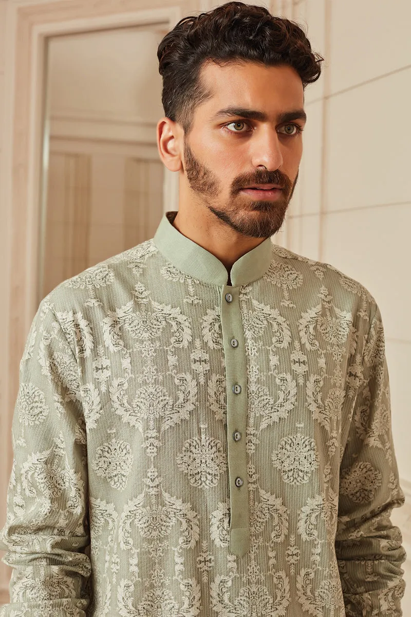 Light Green All Over Printed Kurta Set