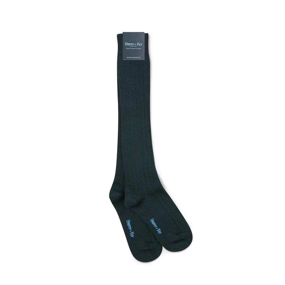 Long Dark Green Heavy Wool Sport Socks