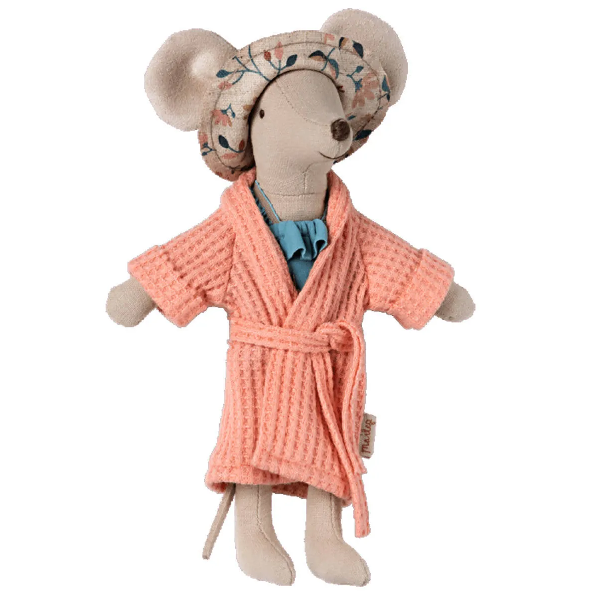 Maileg Bathrobe for Mom/Dad Mouse, Coral