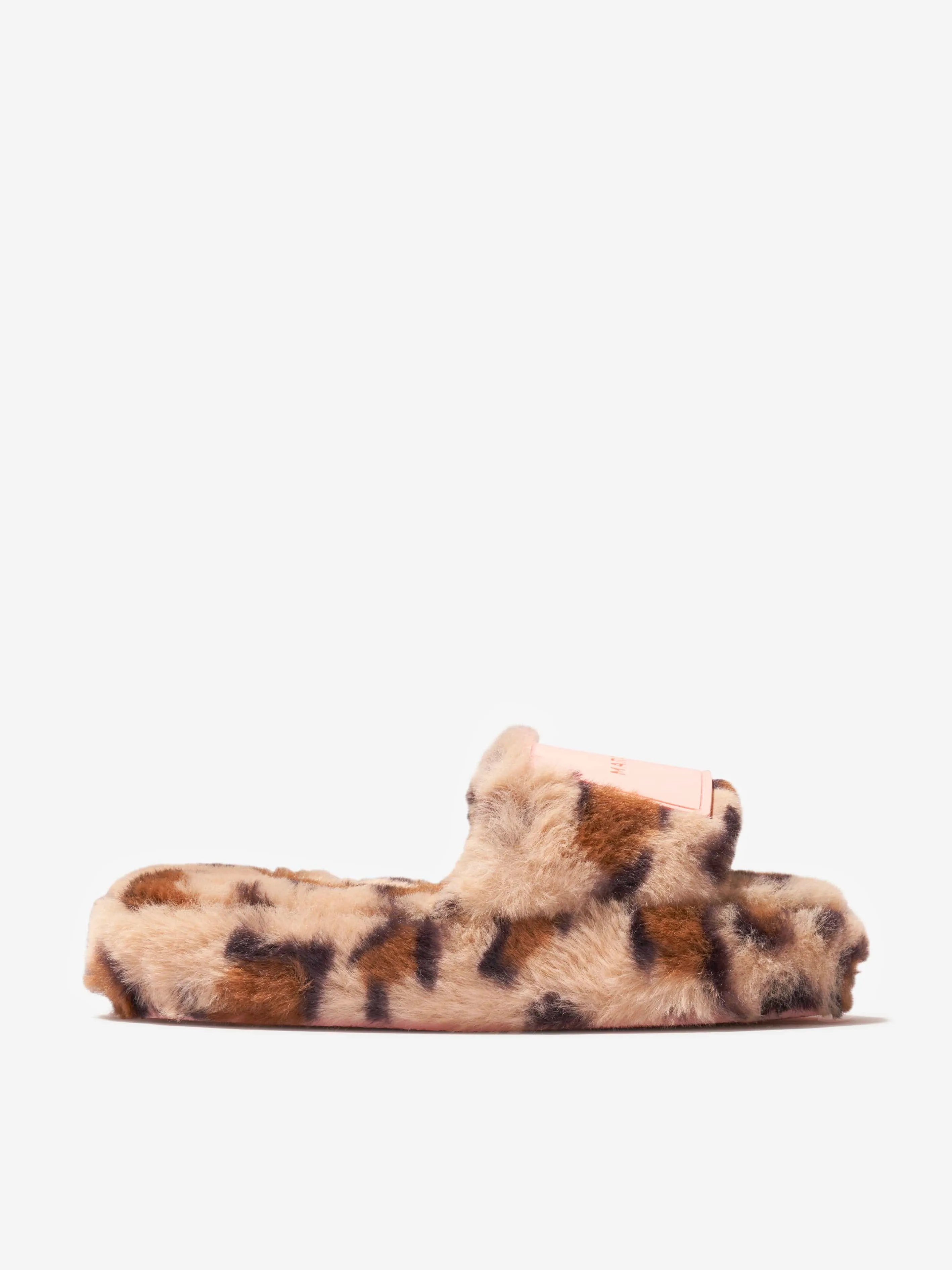 MARC JACOBS Girls Faux Fur Cheetah Sliders