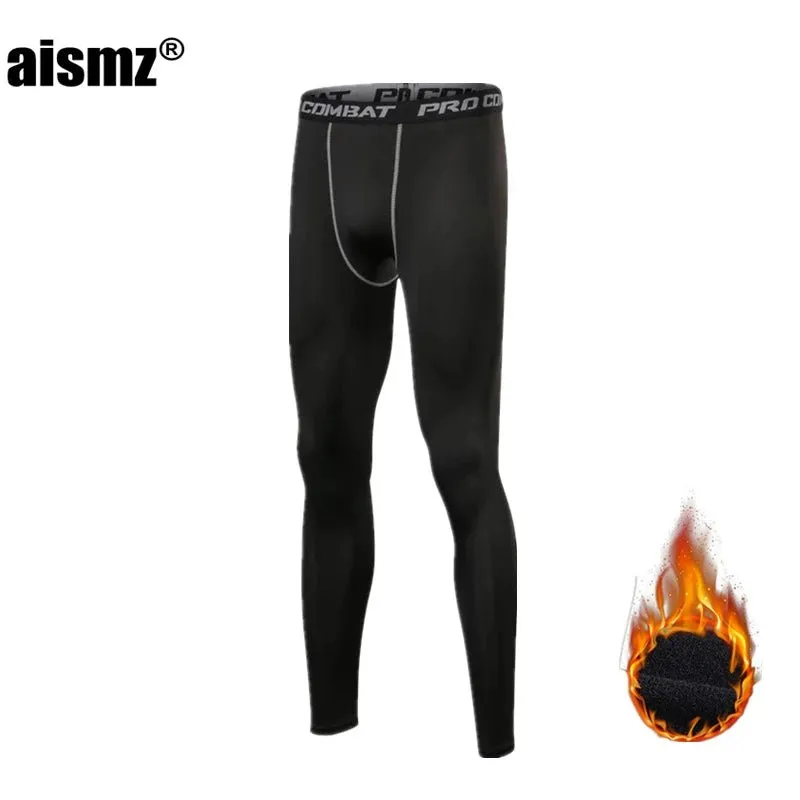 Men Compression Fitness Fleece Man Sport First Layer Underwear Set Second Thermal Men's Skin Long Johns