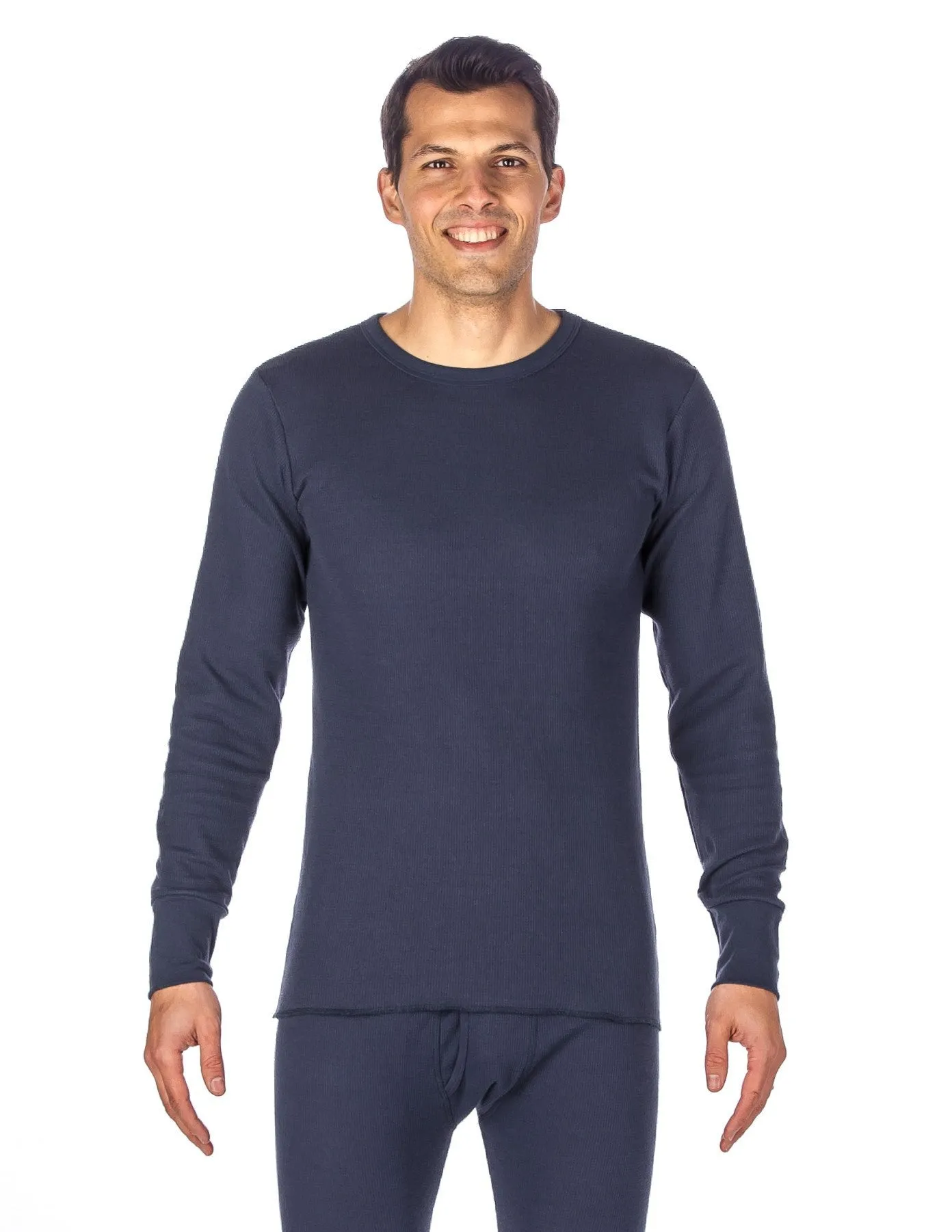 Men's Classic Waffle Knit Thermal Top and Bottom Set