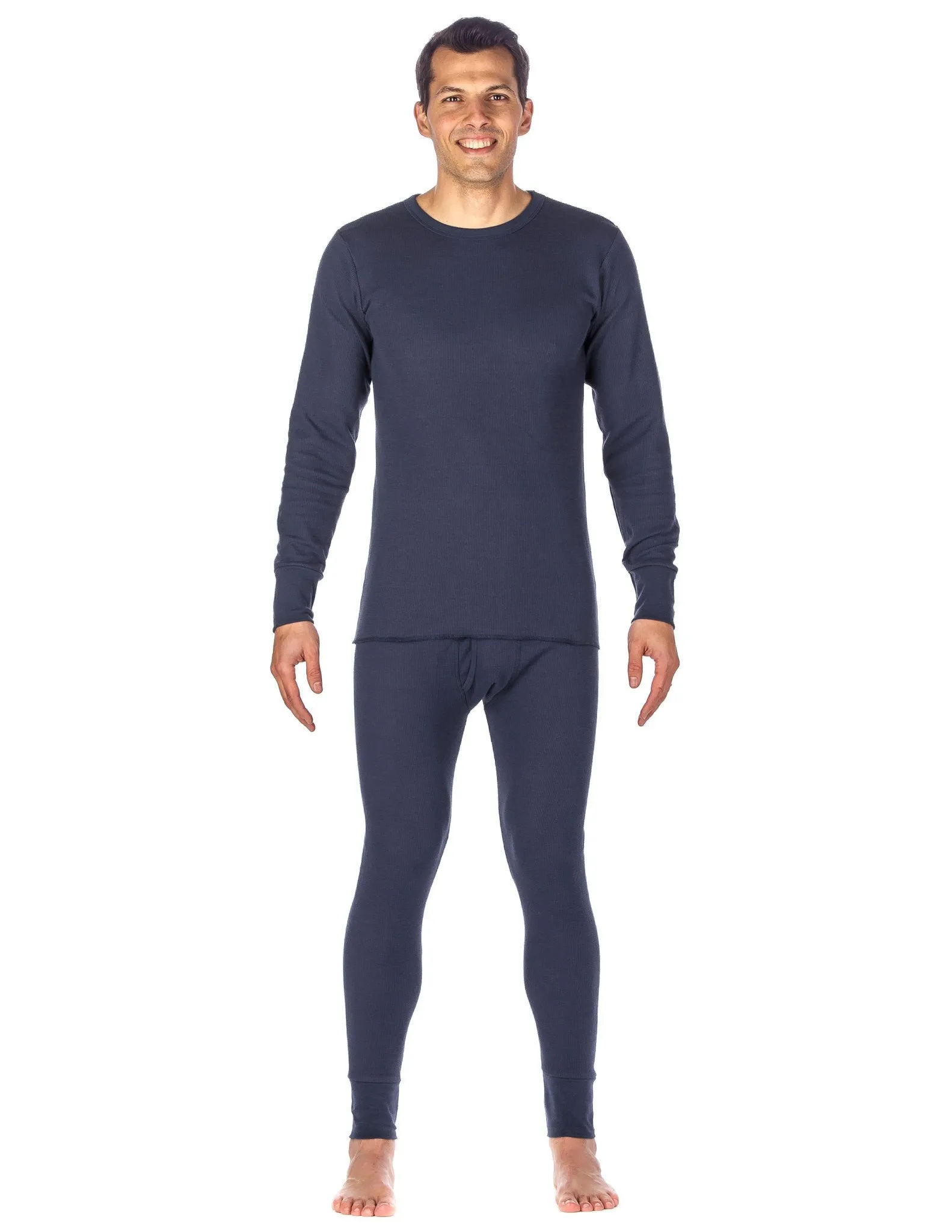 Men's Extreme Cold Waffle Knit Thermal Top and Bottom Set