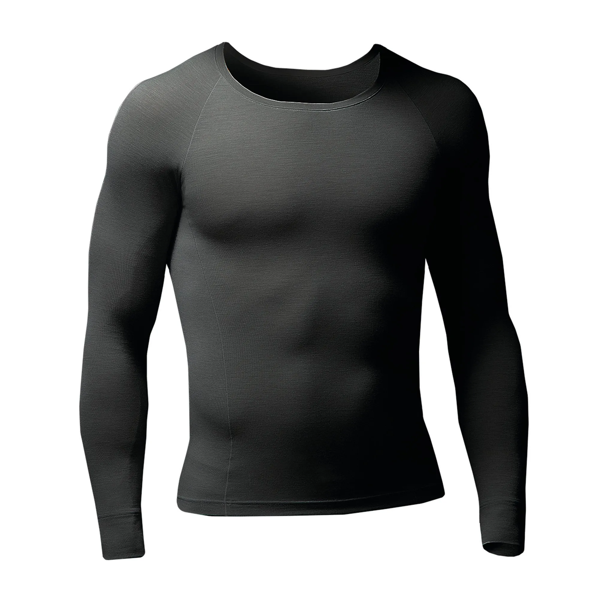 Mens Lightweight Thermal Long Sleeve Vest - Black