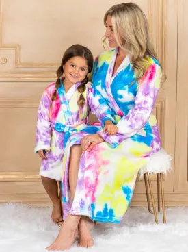 Mommy And Me Tie Dye Rainbow Bathrobe