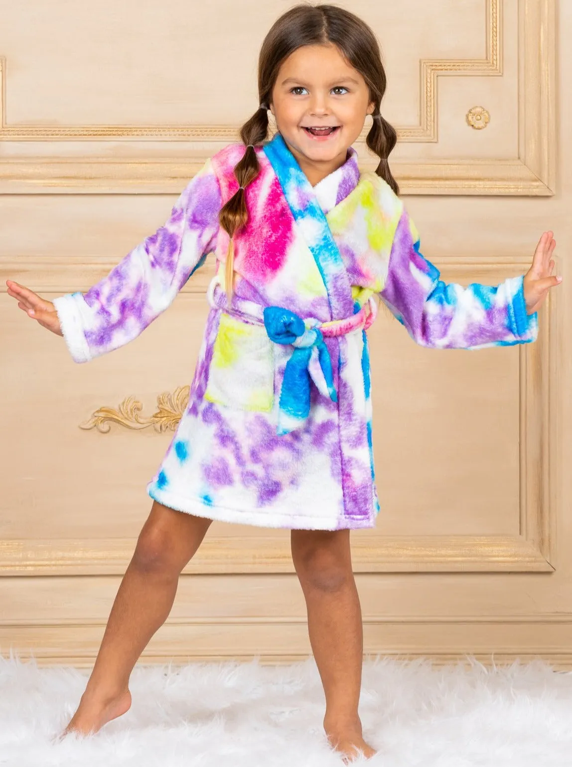 Mommy And Me Tie Dye Rainbow Bathrobe