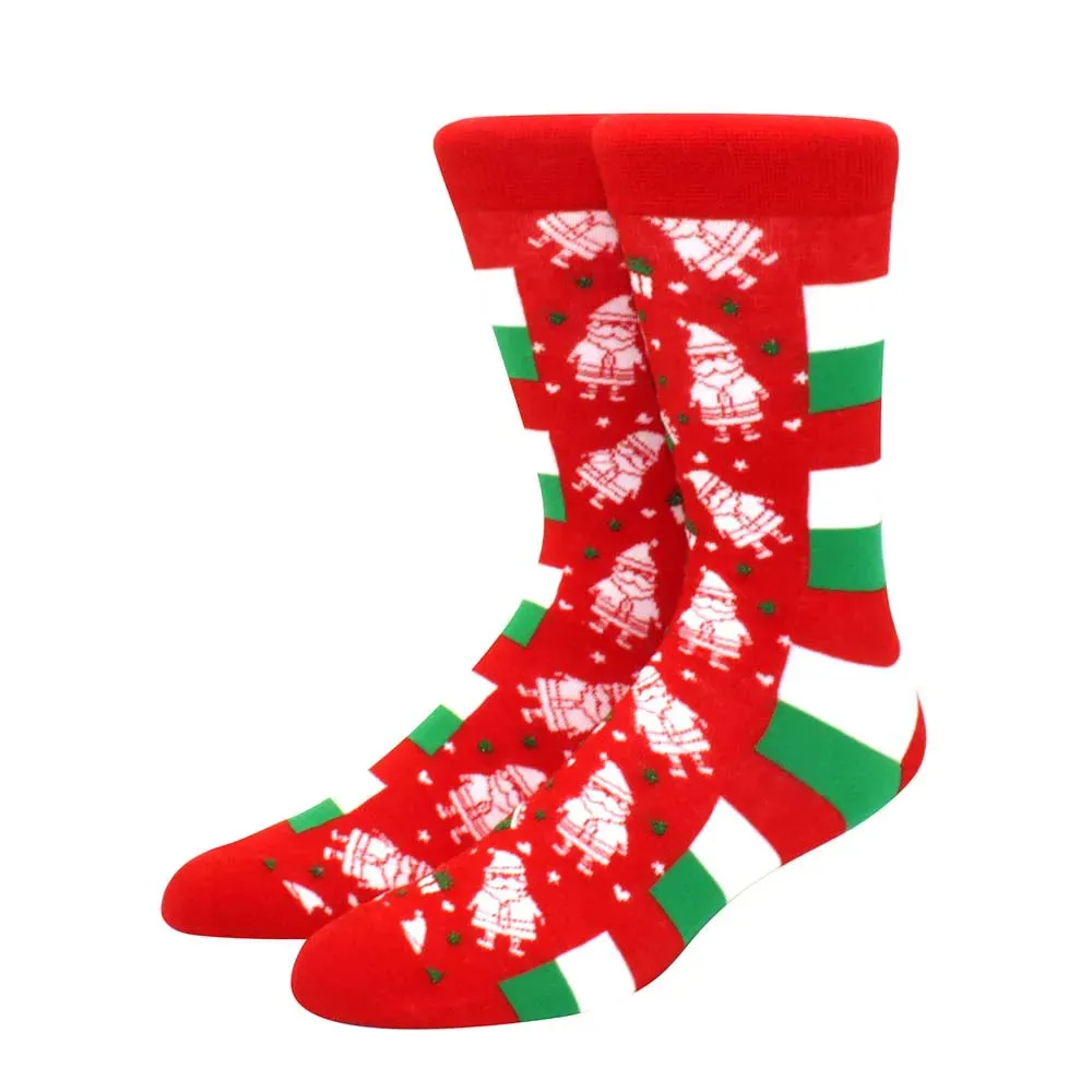 New Fashion Christmas Socks Fashion Christmas Tree Socks Gifts for Men and Women EU 38-44