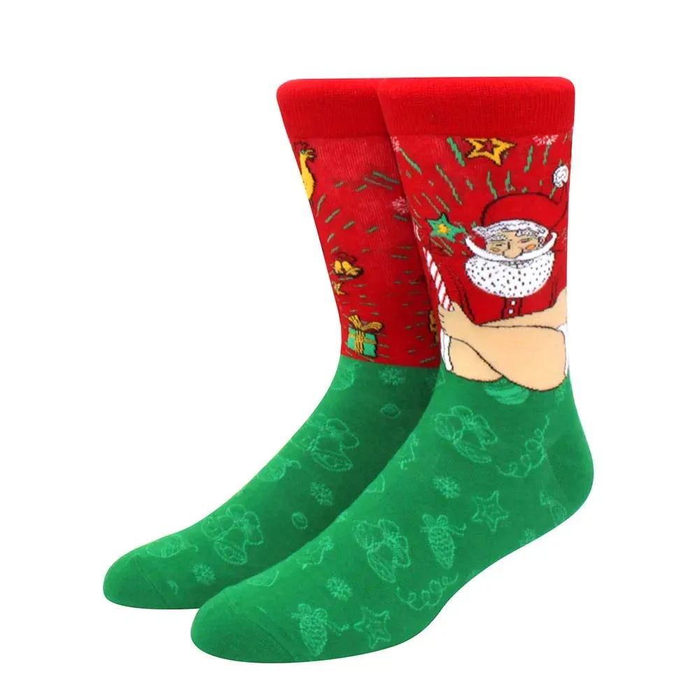 New Fashion Christmas Socks Fashion Christmas Tree Socks Gifts for Men and Women EU 38-44