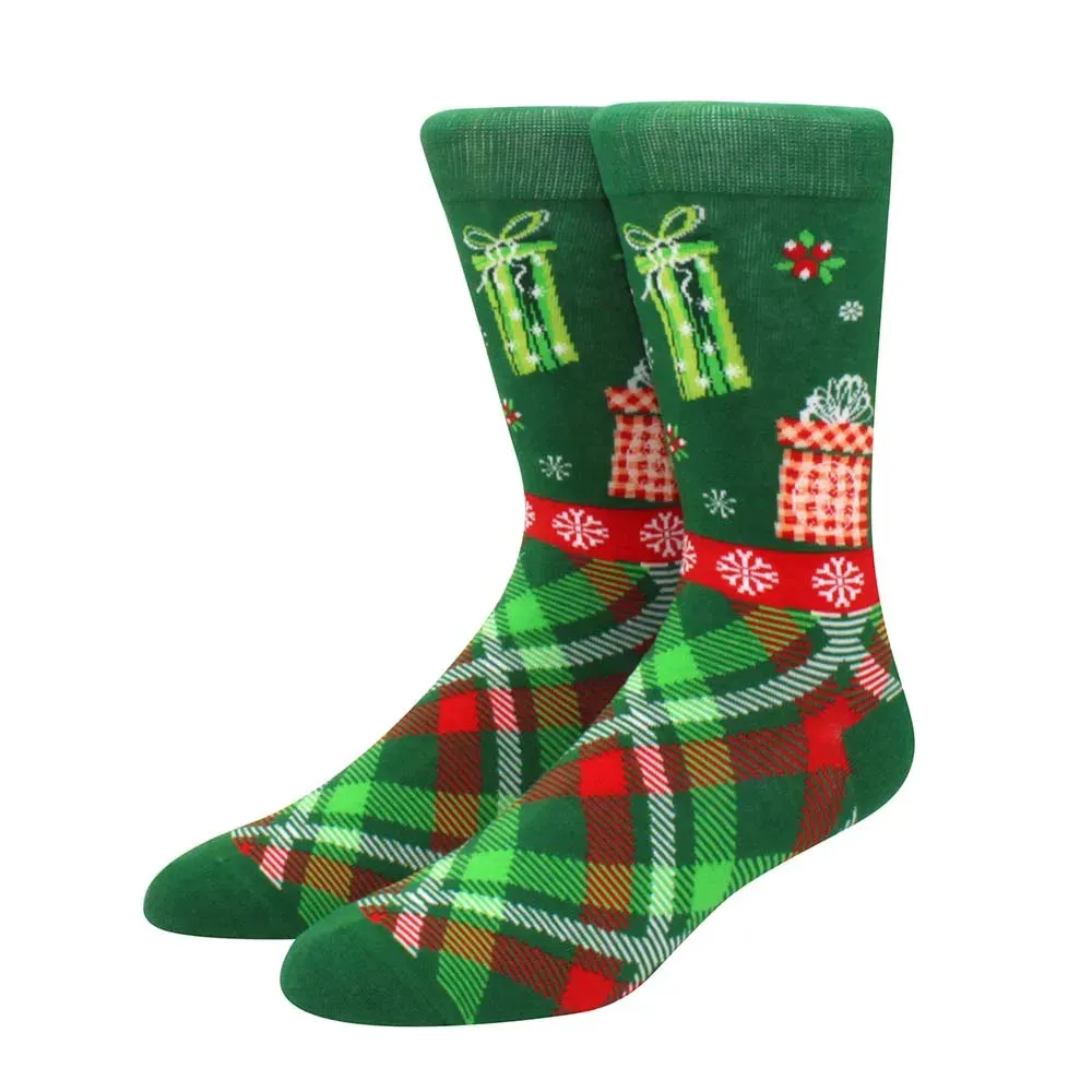 New Fashion Christmas Socks Fashion Christmas Tree Socks Gifts for Men and Women EU 38-44