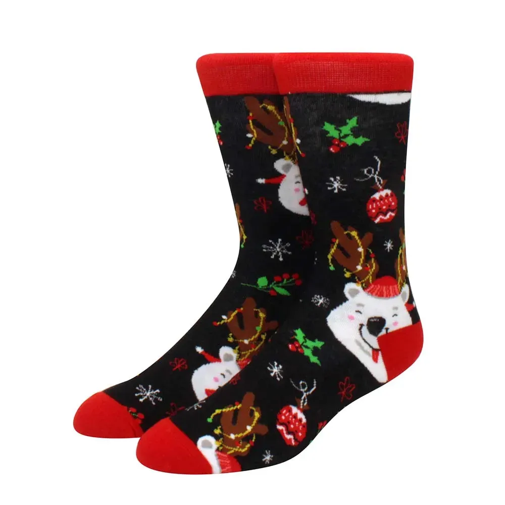 New Fashion Christmas Socks Fashion Christmas Tree Socks Gifts for Men and Women EU 38-44