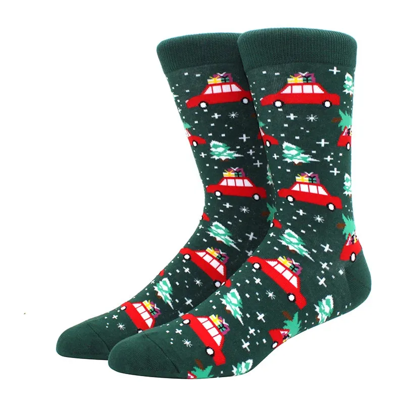 New Fashion Christmas Socks Fashion Christmas Tree Socks Gifts for Men and Women EU 38-44