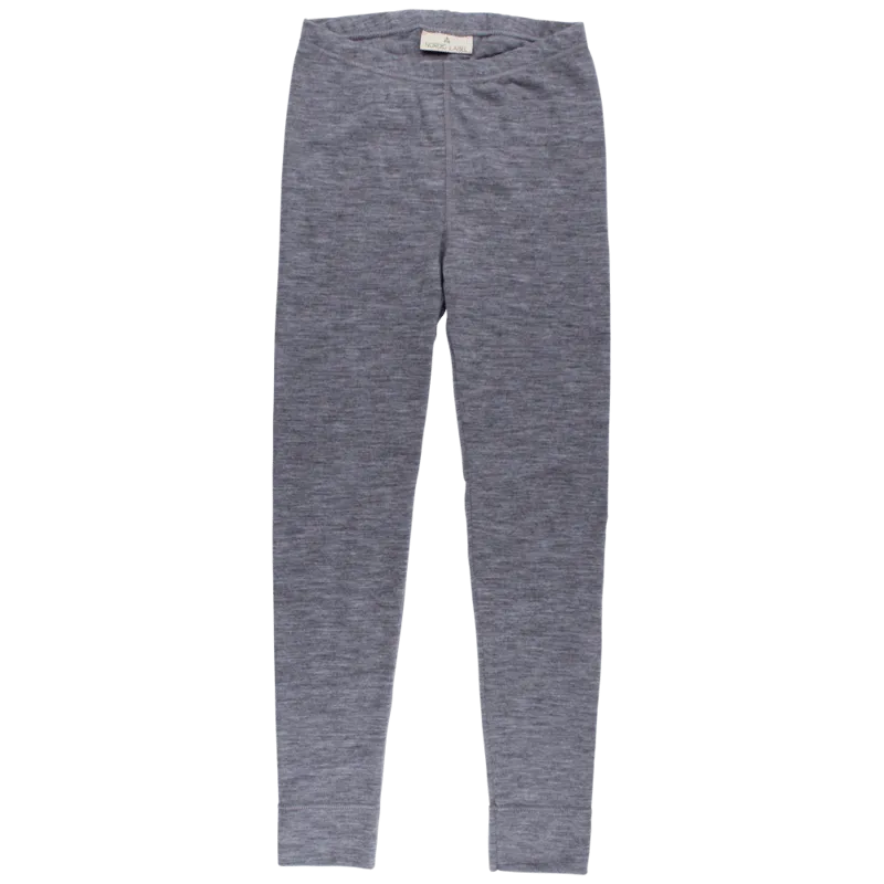 Nordic Label Wool Base Layer Leggings: Dark Grey Melange