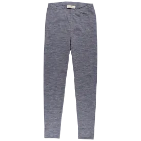 Nordic Label Wool Base Layer Leggings: Dark Grey Melange